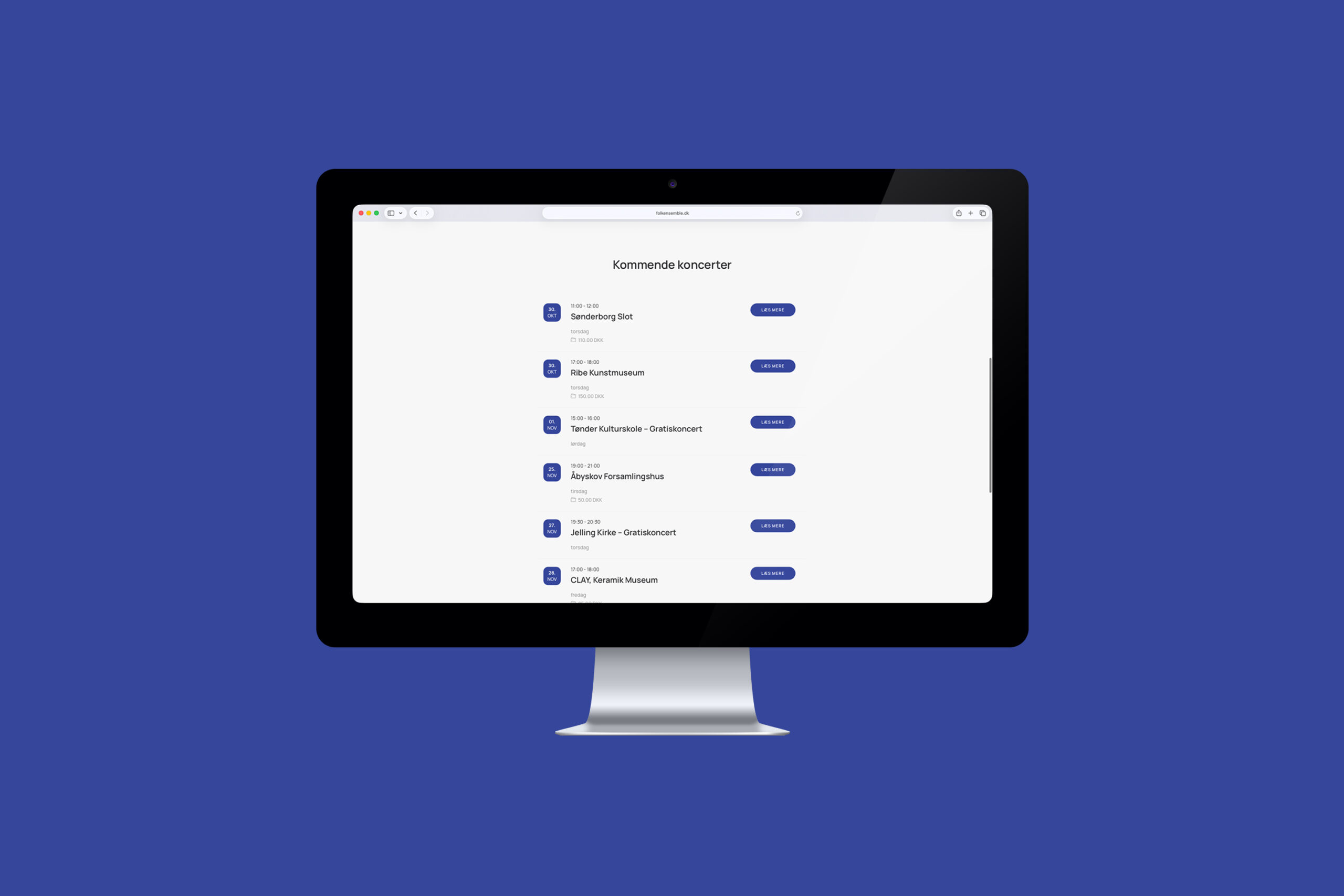 Hjemmeside for Folk Ensemble