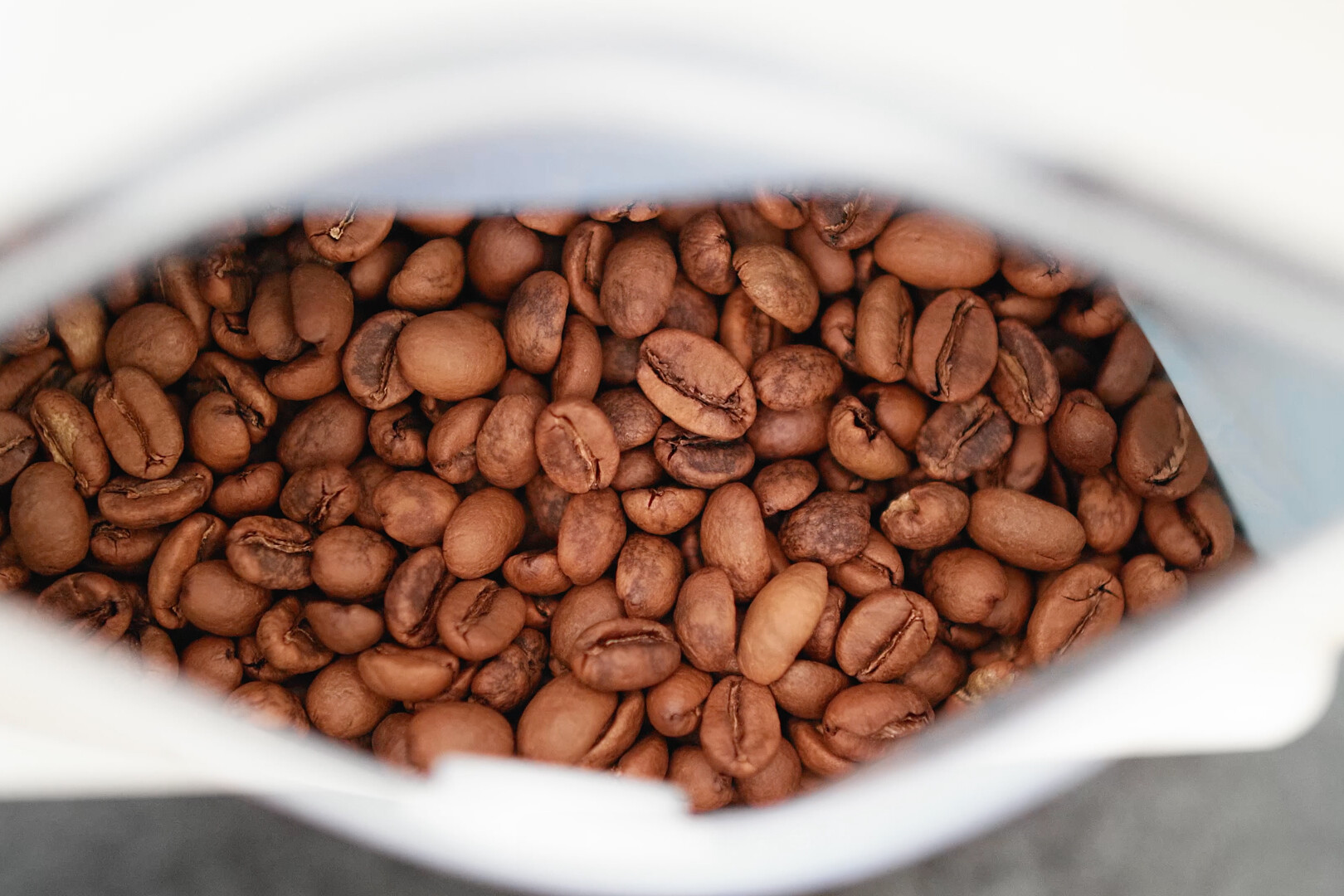 Close-up af kaffebønner